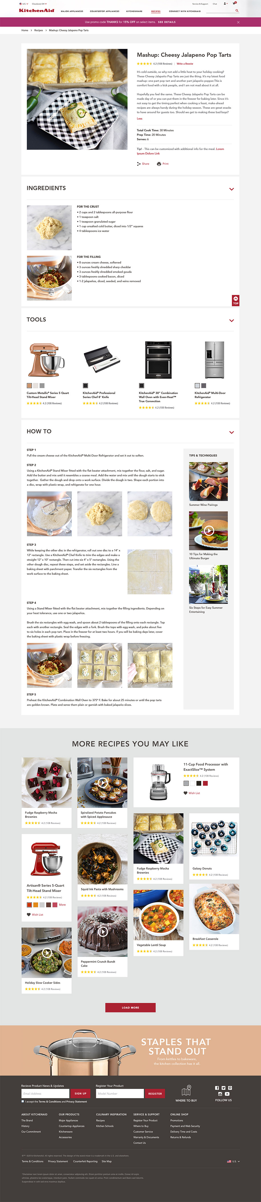 KitchenAid.com recipe detail page